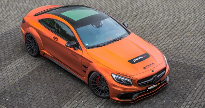 Mercedes S63 Amg Coupé by Fostla.de: 740 CV in arancione
