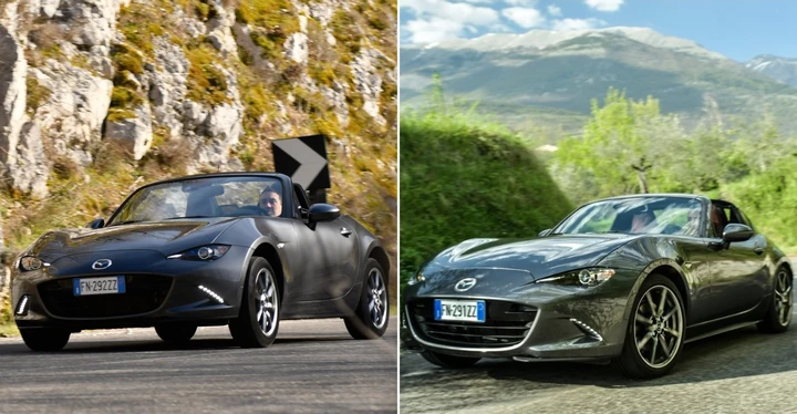 Mazda MX-5 Cherry Edition VS MX-5 RF 2.0 automatica: la prova su strada