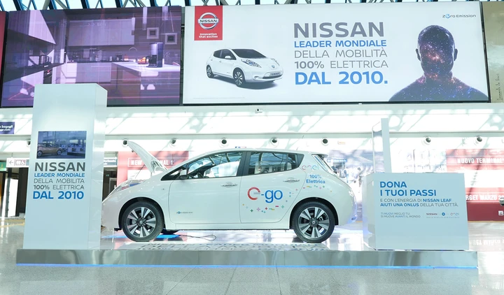 Nissan Leaf: l’elettrica prende il volo a Fiumicino