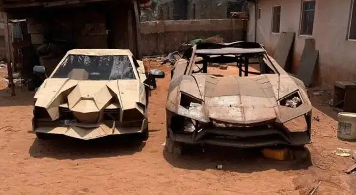 Crea replica della Lamborghini completamente funzionante con cartone e rottami