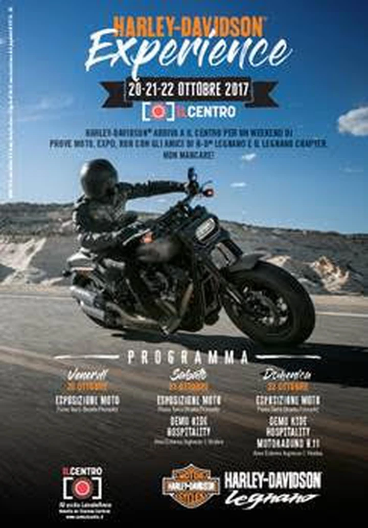 Harley Experience il Centro: dal 20 al 22 ottobre