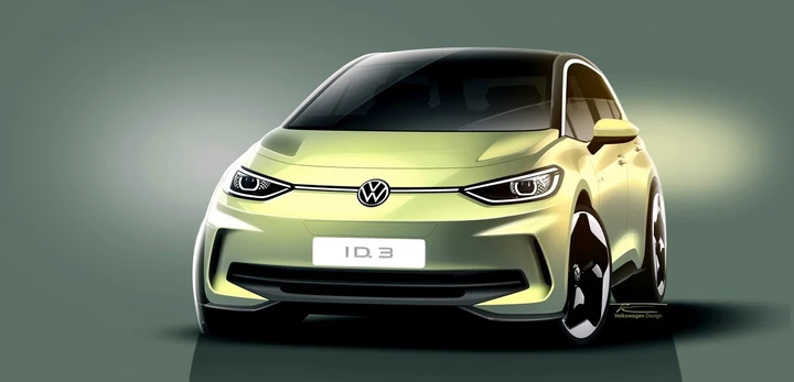 Volkswagen ID.3: i bozzetti del restyling