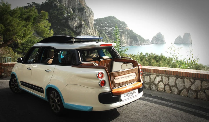 Fiat 500L Living Tiberio: il taxi spiaggina di Castagna