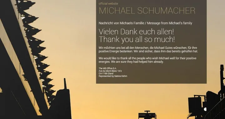 Michael Schumacher: si riattiva la homepage del sito ufficiale