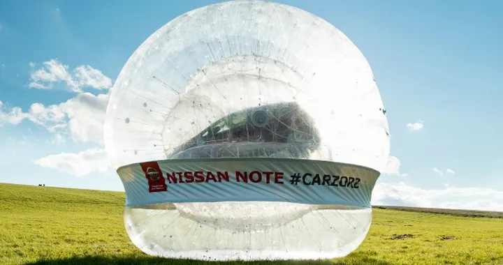 Nissan Note con Safety Shield: pronta per lo zorbing