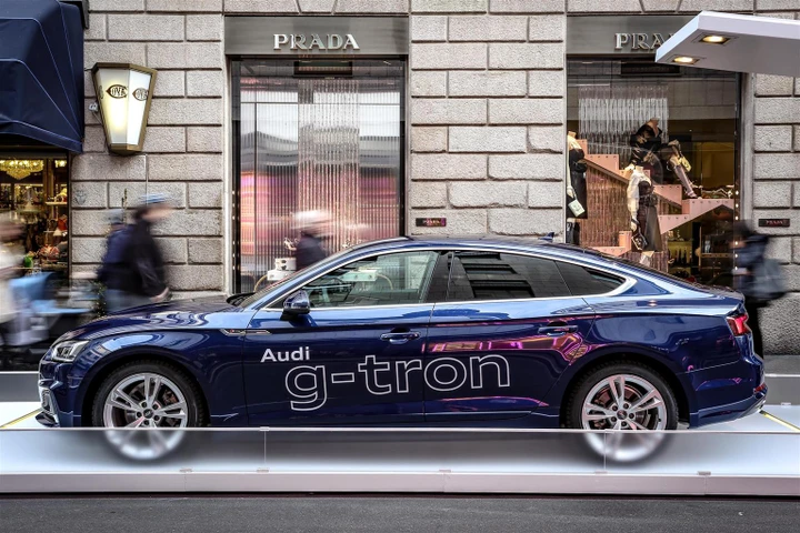 Audi, la gamma g-tron protagonista nel quadrilatero della moda di Milano