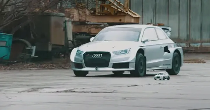 Audi: S1 EKS RX quattro VS auto radiocomandata
