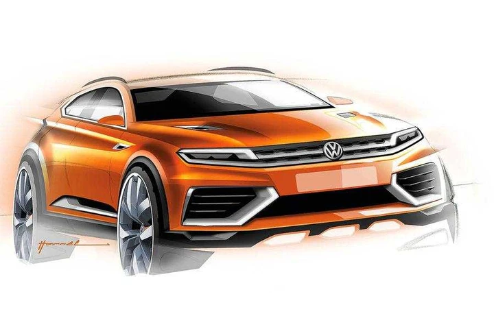 Volkswagen CrossBlue Coupé Concept, i bozzetti