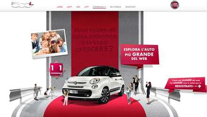 Fiat 500L, sul web a grandezza naturale