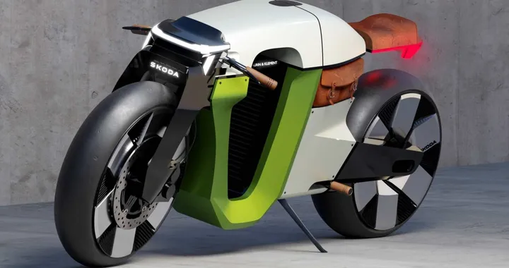 La prima moto di Škoda torna dopo 125 anni, design rétro e cuore elettrico