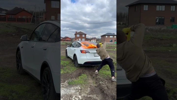 Distrugge la sua Tesla Model X per assecondare i fan