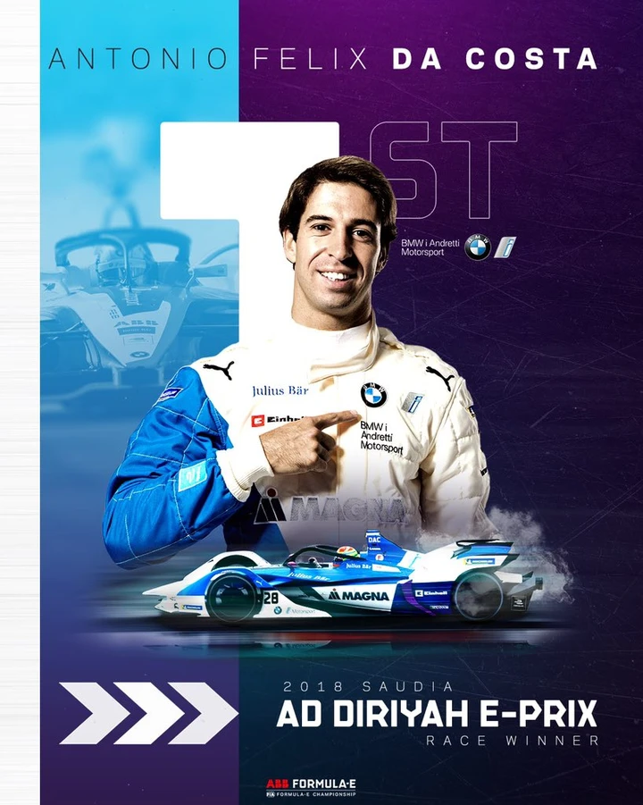 Formula E: nella prima gara di Ad Diriyah vince Da Costa