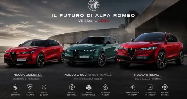 Alfa Romeo cambia tutto entro il 2030: Giulietta, Tonale e Stelvio protagoniste