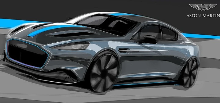 Aston Martin RapidE: primi render della berlina elettrica