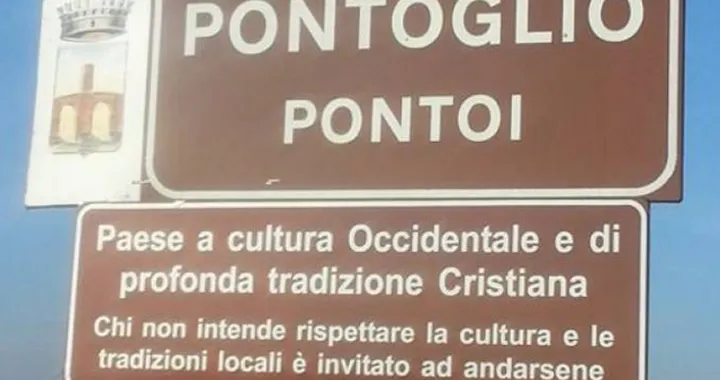 Comune di Pontoglio multato per i cartelli stradali anti-islam