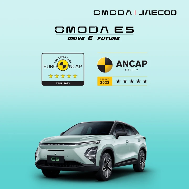 OMODA 5 EV: arrivano le 5 stelle EuroNCAP