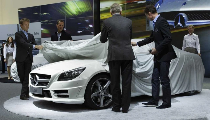 Mercedes SLK: Schumi e Rosberg testimonial