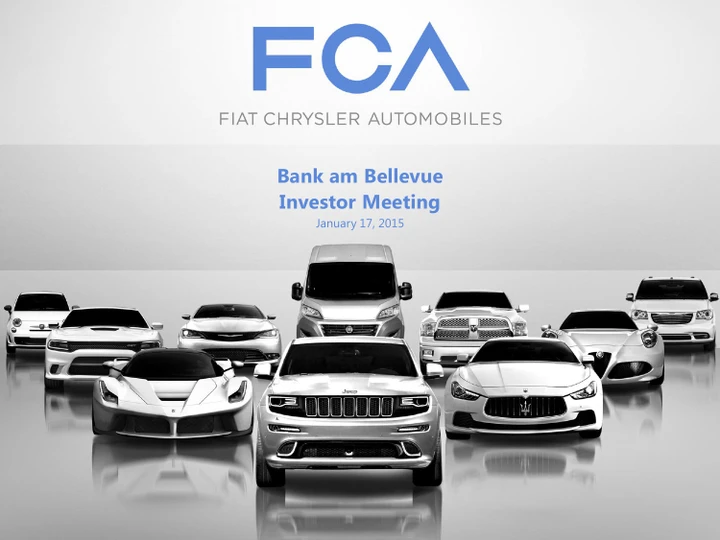 FCA: il piano prodotti 2014-2016