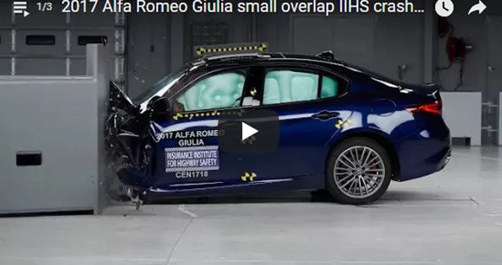 Crash test IIHS: Alfa Romeo Giulia promossa a pieni voti