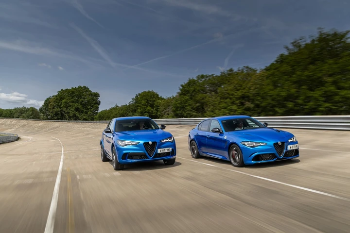 Alfa Romeo Giulia e Stelvio Quadrifoglio test Balocco